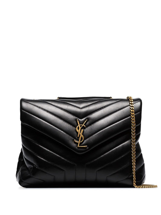 Luxury Saint Laurent Trending 2025 Women's Medium Loulou Shoulder Bag in Black | Size UNICA |