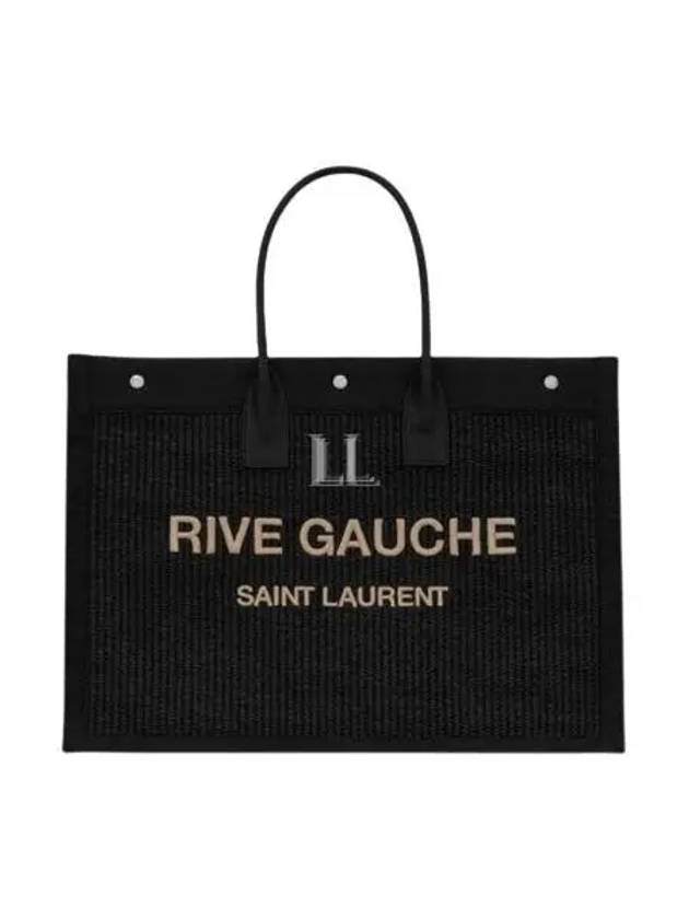 Luxury Saint Laurent Trending 2025 Rive Gauche Large Tote Bag Black