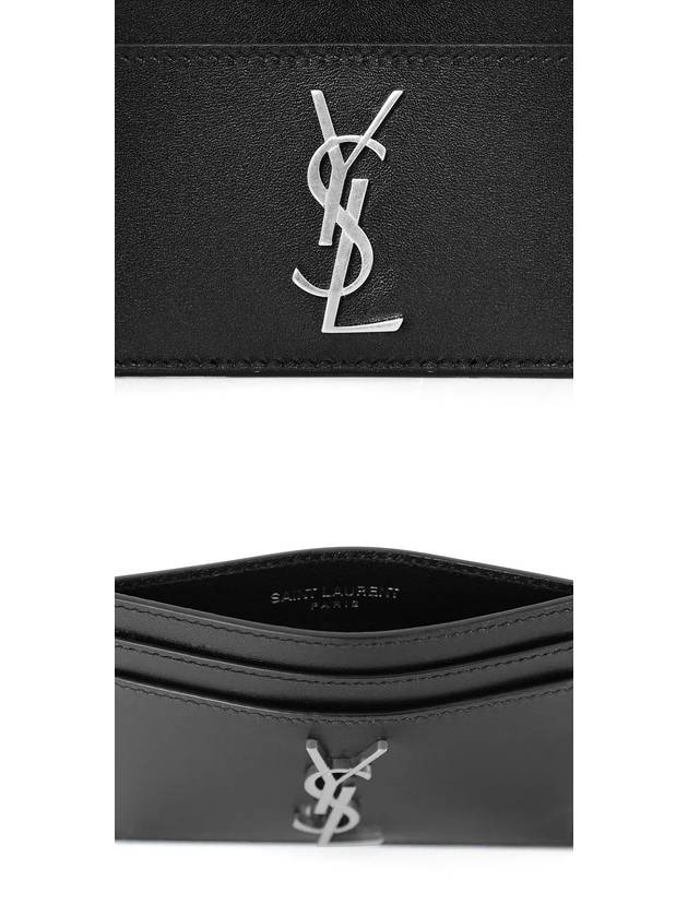 Luxury Saint Laurent Trending 2026 Monogram Card Case in Smooth Leather Black