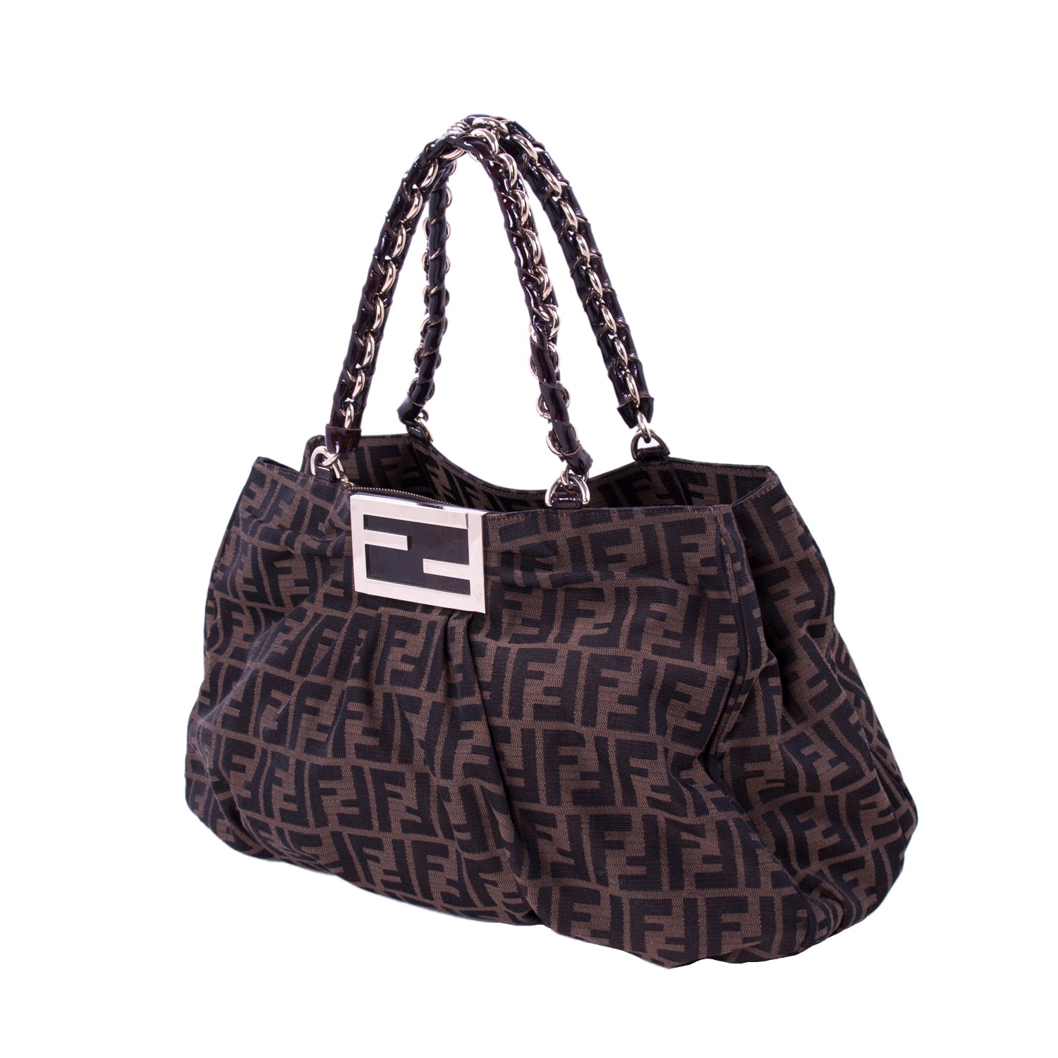 Fendi Mia Zucca Large Canvas Bag