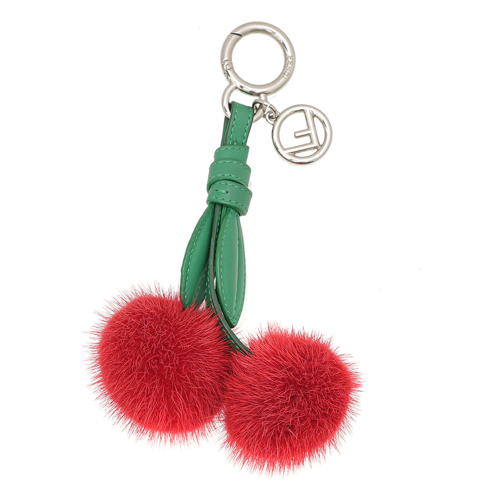 Fendi Bicolor Mink Fur Cherry Bag Charm