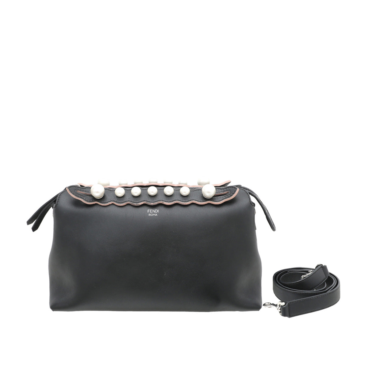 Fendi Black Scalloped Pearl By The Way Bag