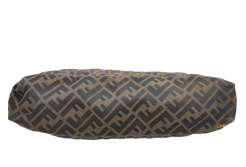 Fendi Bicolor Zucca Baguette Flap Maxi Bag