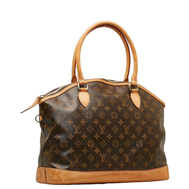 Louis Vuitton Monogram Handbag Leather Brown & Gentlemen