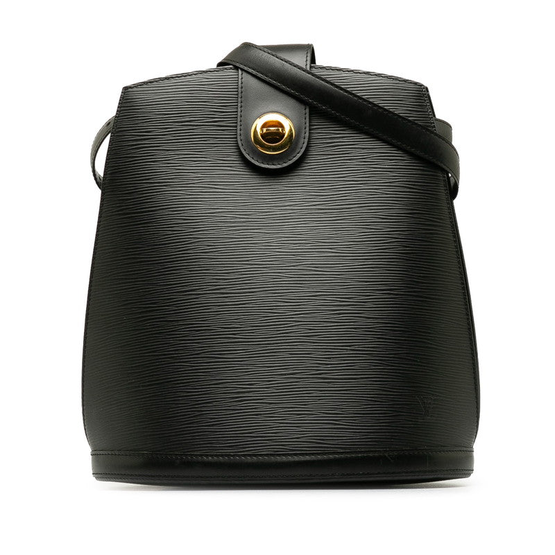 Louis Vuitton Epi Cluny Shoulder Bag Noir Black Leather Women's