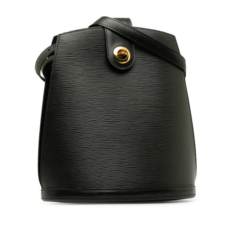 Louis Vuitton Epi Cluny Shoulder Bag Noir Black Leather Women's