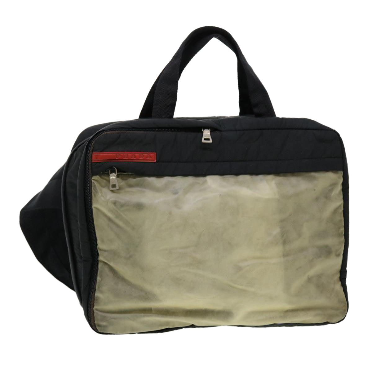 Prada Hand Bag Nylon Black