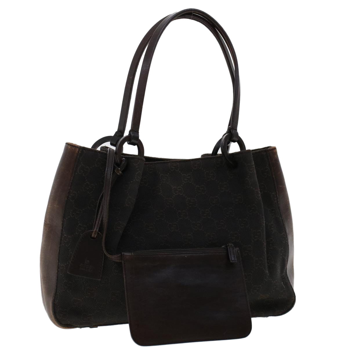 Gucci Leather Canvas Tote