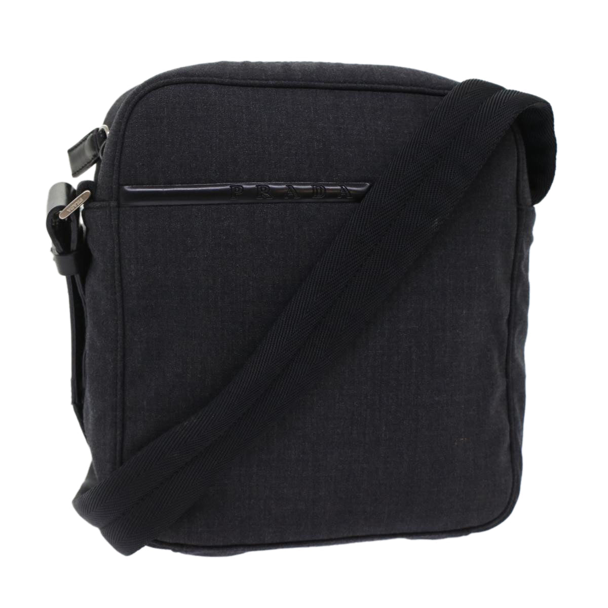 PRADA Sports Shoulder Bag Nylon Gray Auth