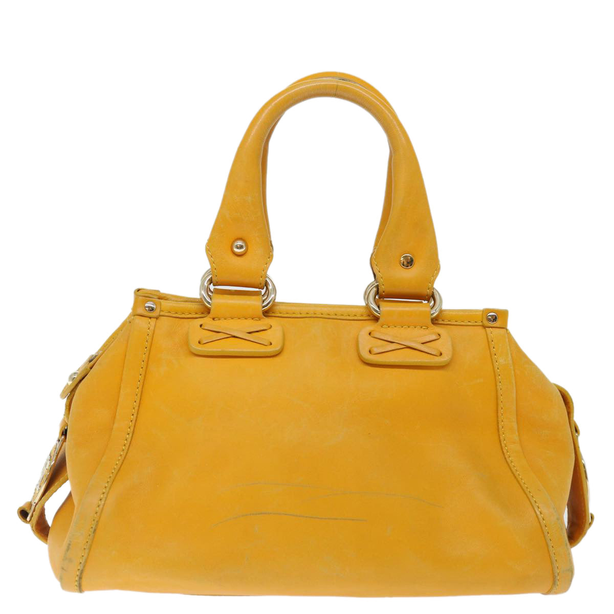 Luxury CELINE Hand Bag Leather Yellow fm3342