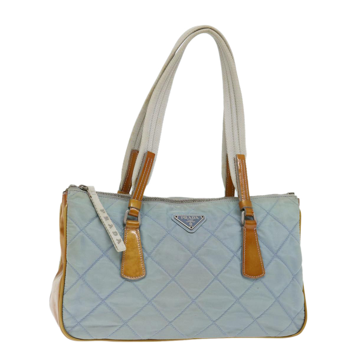 PRADA Shoulder Bag Nylon Blue Auth