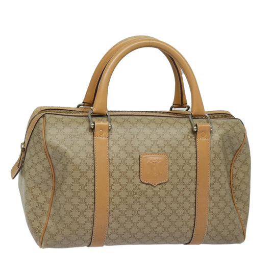 Luxury CELINE Macadam Canvas Boston Bag Beige fm3561