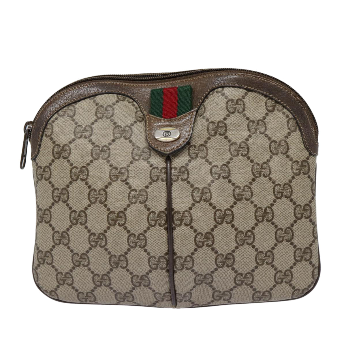 Gucci Leather Canvas Shoulder Bag