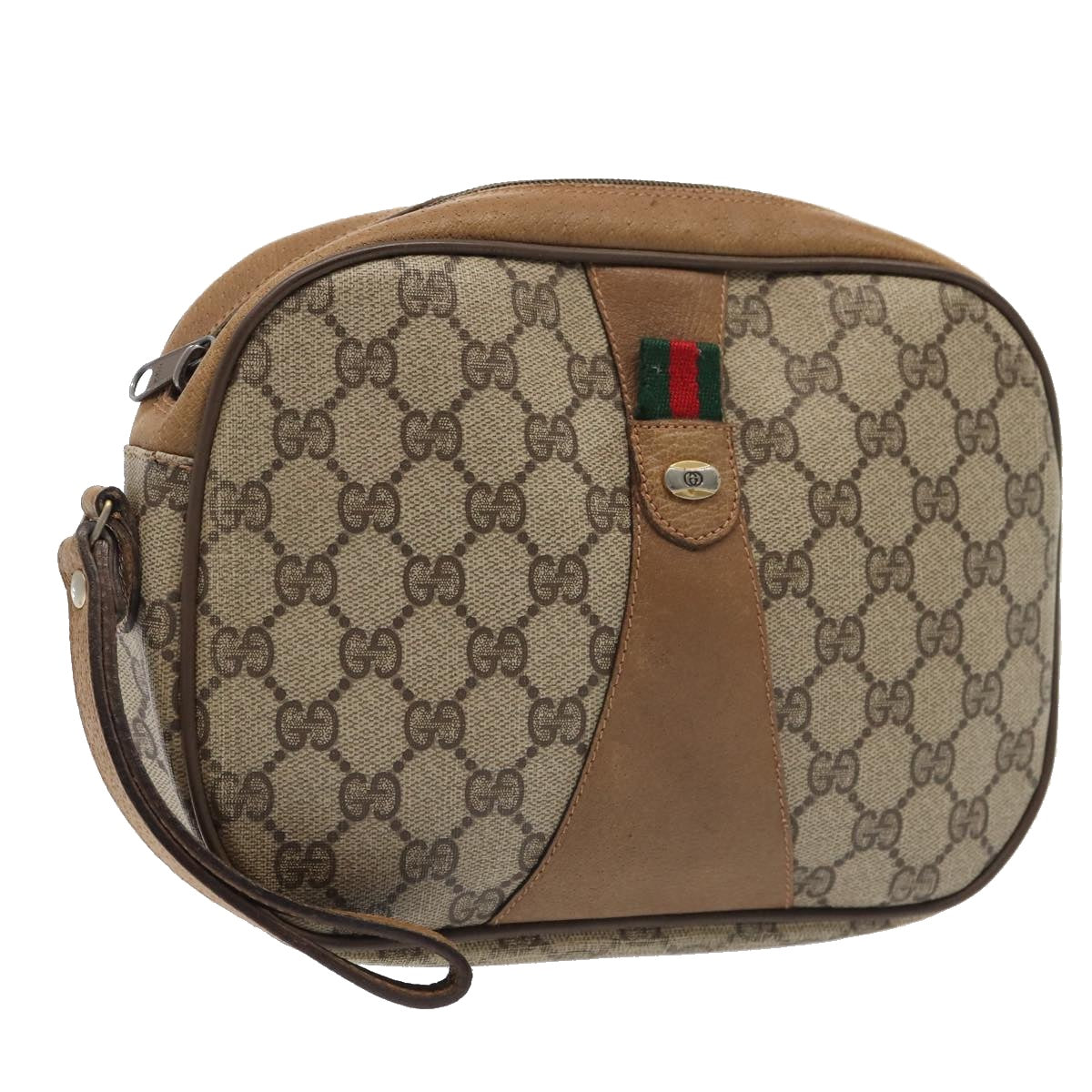 Gucci Leather Canvas Clutch