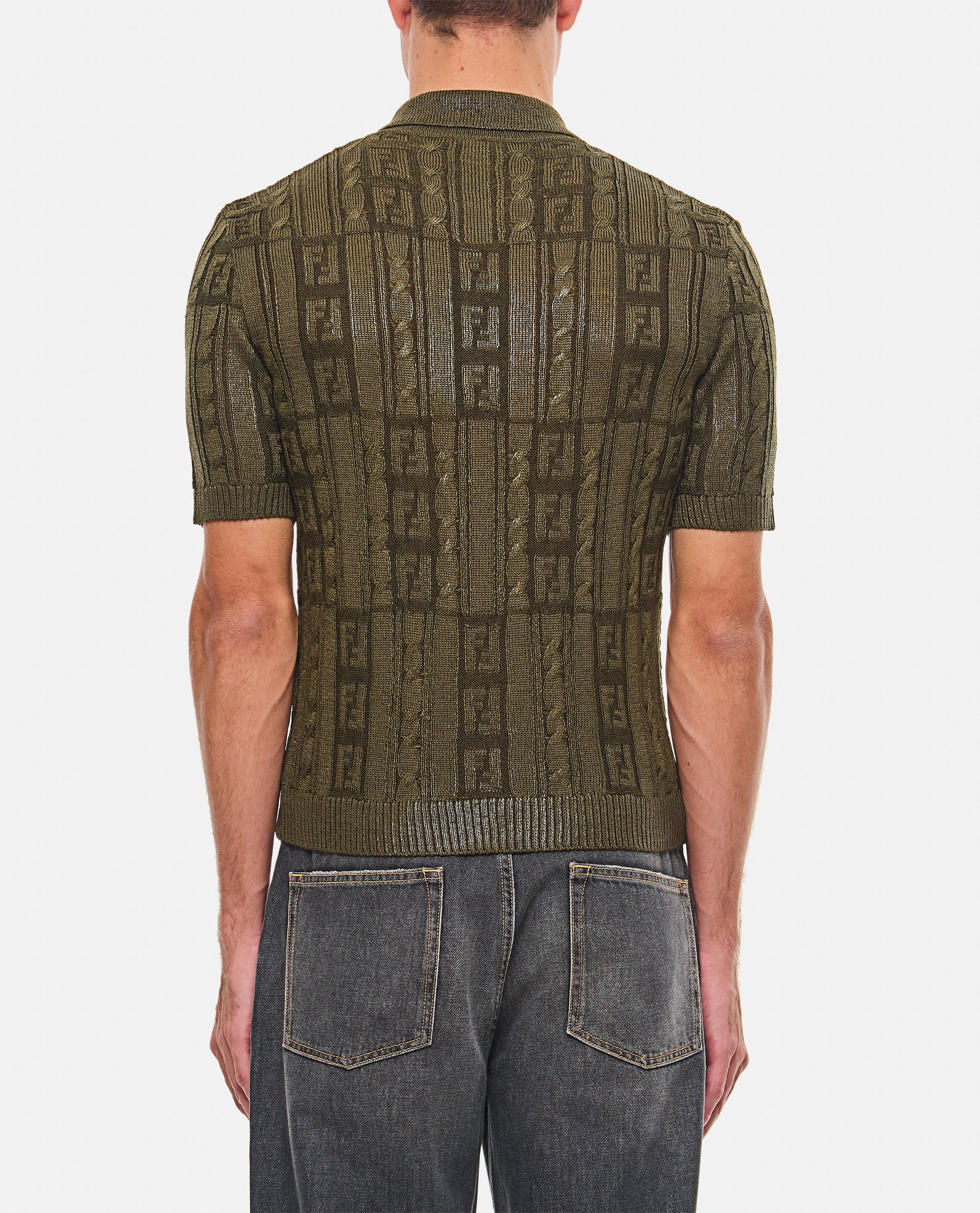 Fendi Men Polo Lurex