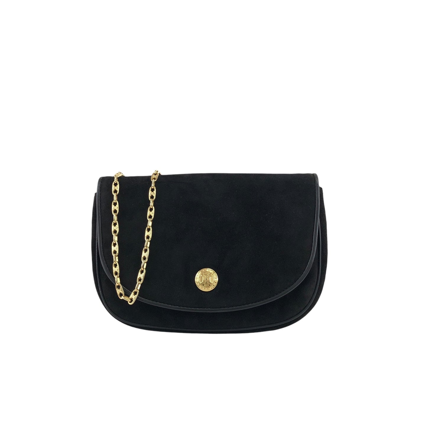 CELINE Triomphe Chain Shoulder bag Black wr8cw3