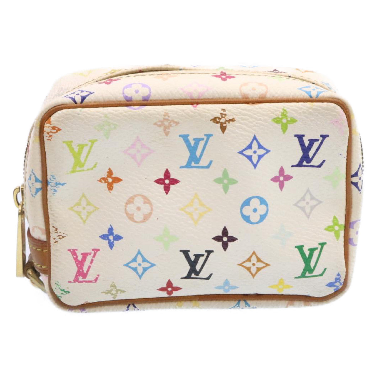 LOUIS VUITTON Monogram Multicolor Trousse Wapity Pouch White Auth am1686g Clutch