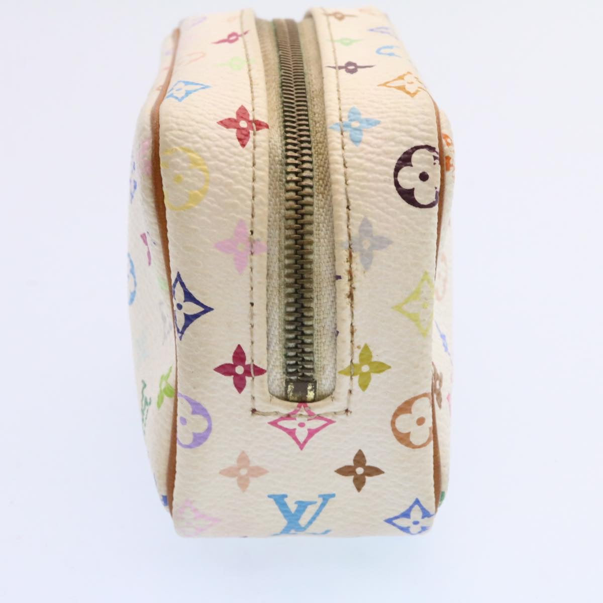 LOUIS VUITTON Monogram Multicolor Trousse Wapity Pouch White Auth am1686g Clutch