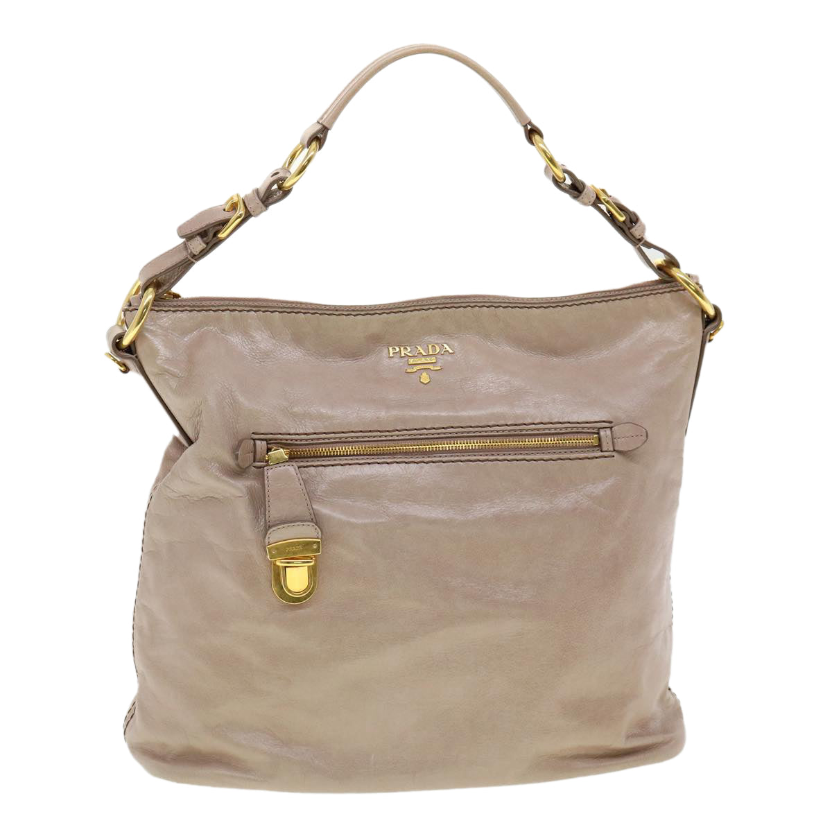 Prada Shoulder Bag Leather Pink