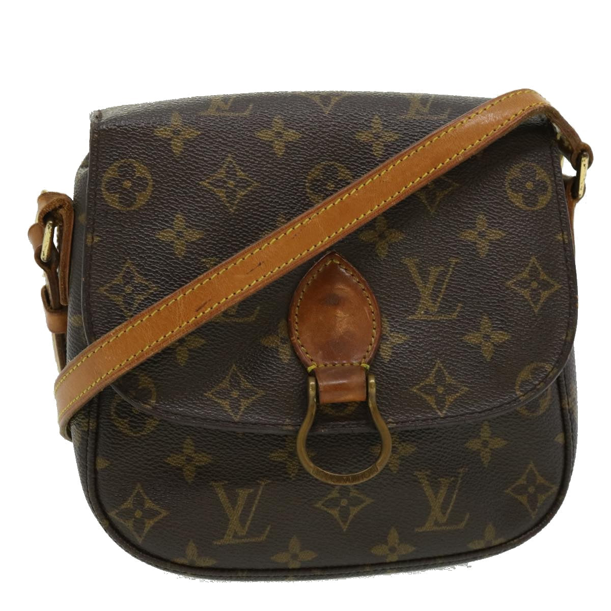 LOUIS VUITTON Monogram Saint Cloud MM Shoulder Bag LV Auth am2789g