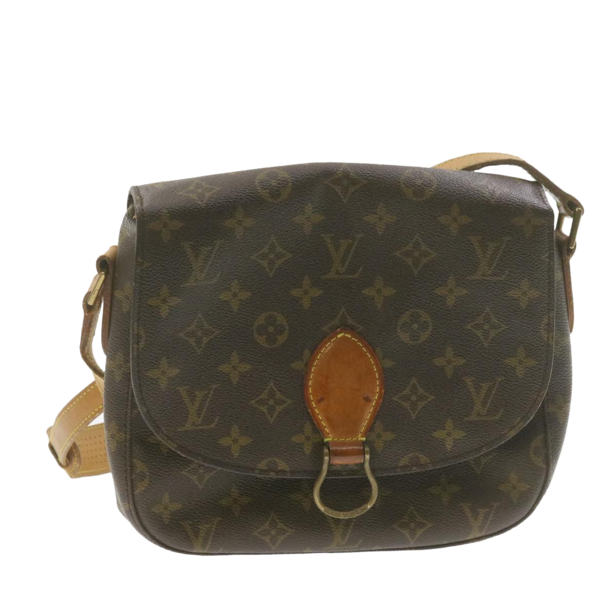 LOUIS VUITTON Monogram Saint Cloud GM Shoulder Bag LV Auth am978g