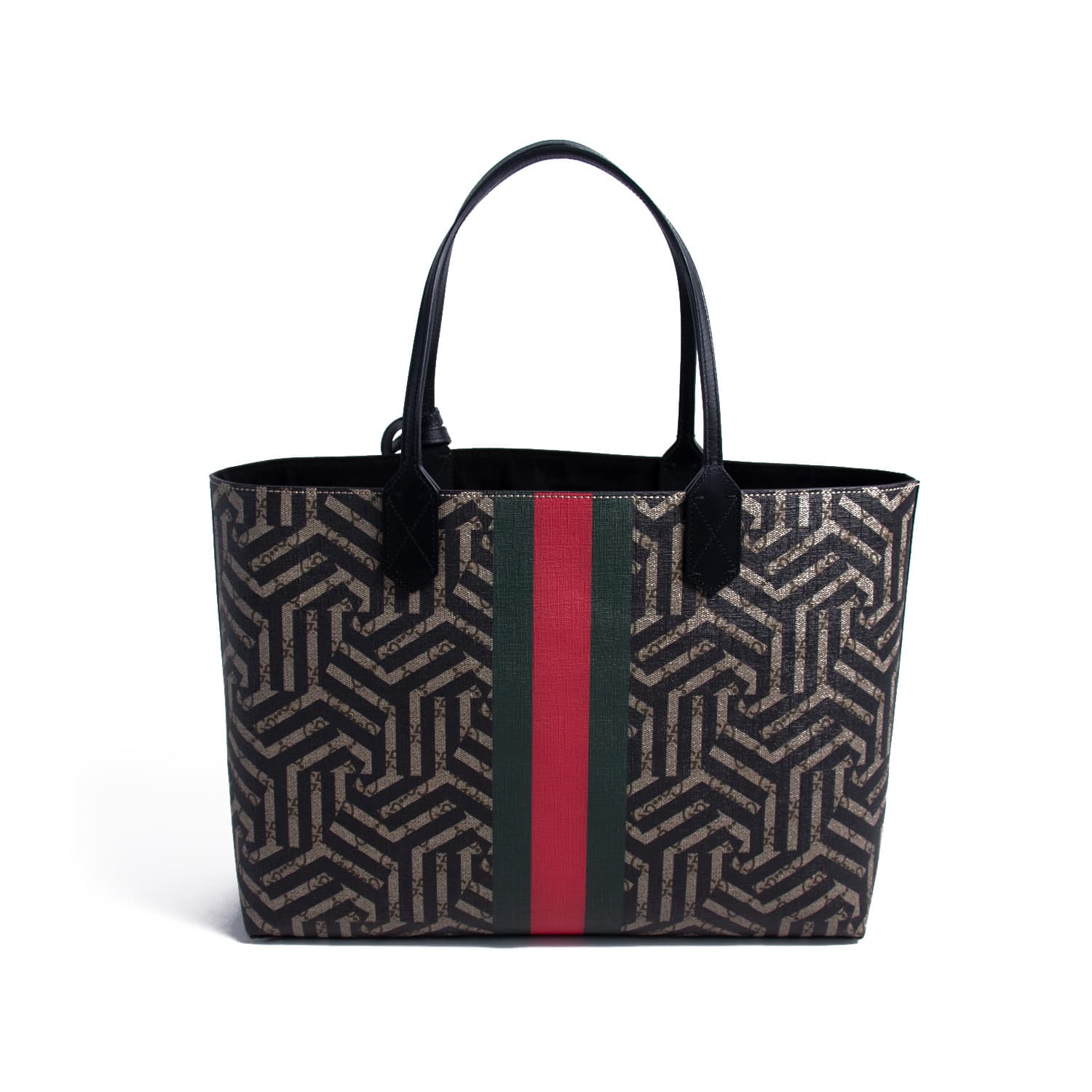 Gucci Web Leather Canvas Tote Style 3