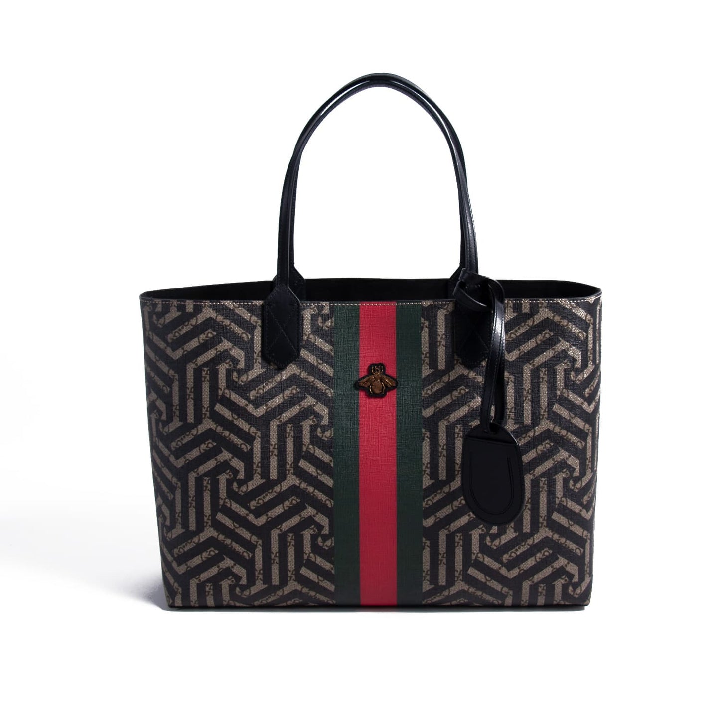 Gucci Web Leather Canvas Tote Style 3