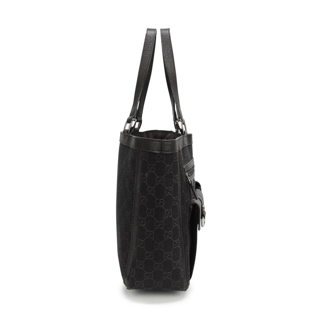Gucci Monogram Leather Canvas Tote