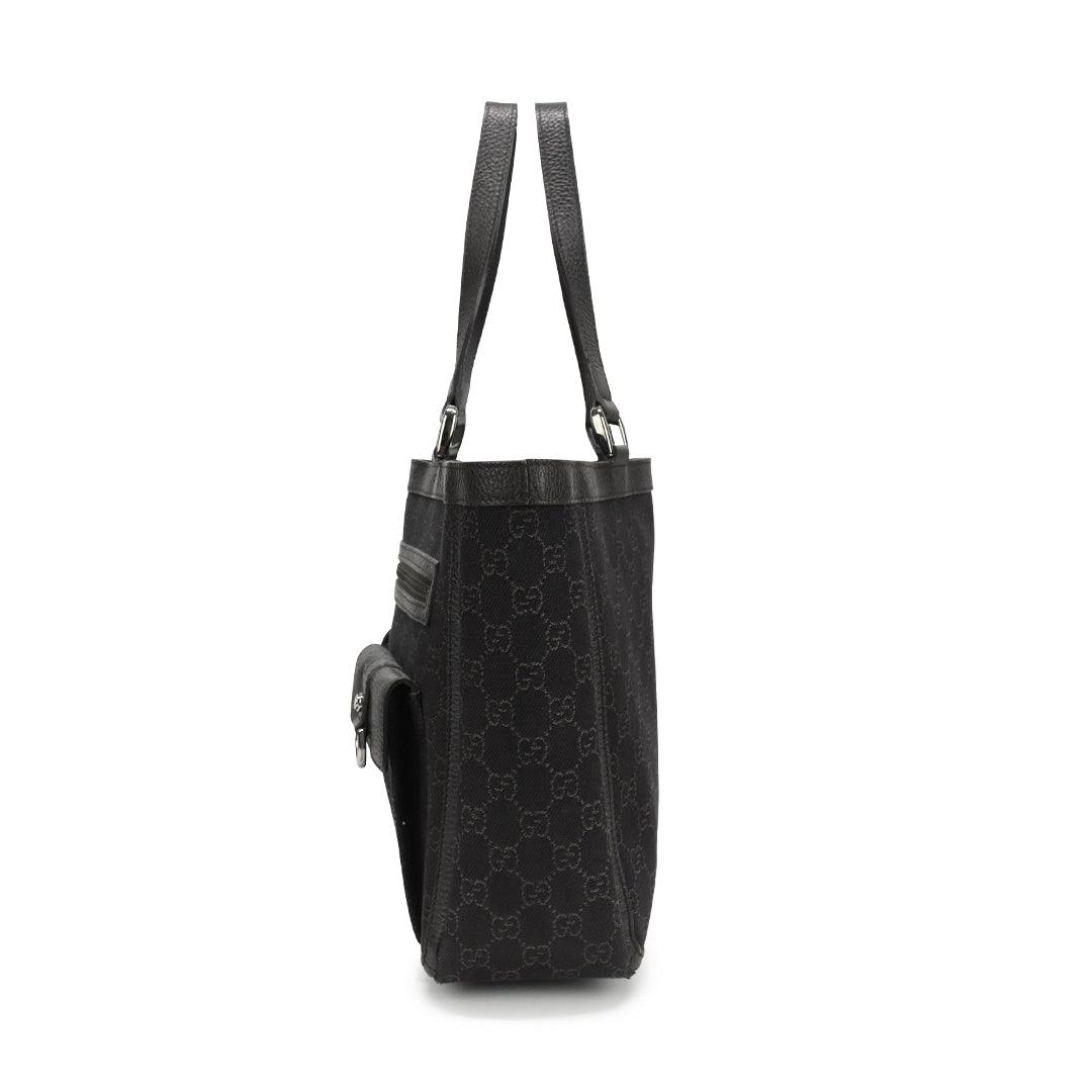Gucci Monogram Leather Canvas Tote