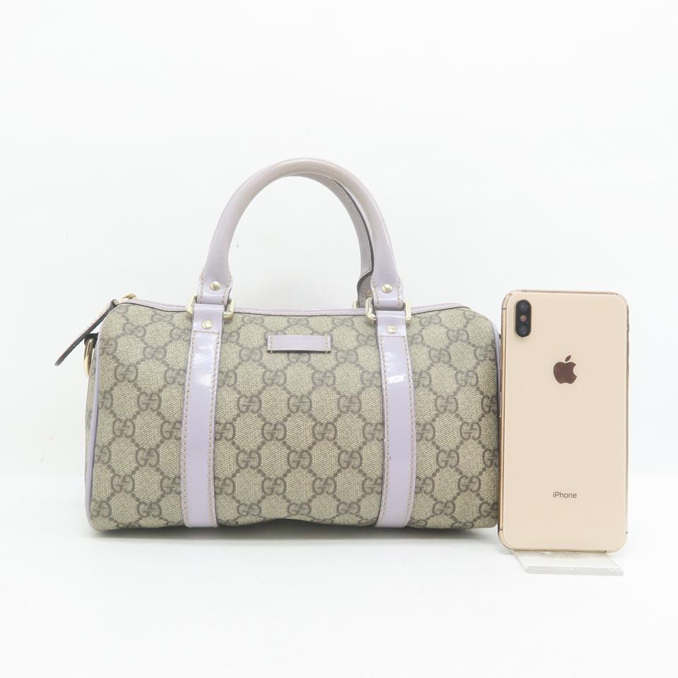 Gucci Boston Brown Canvas Tote