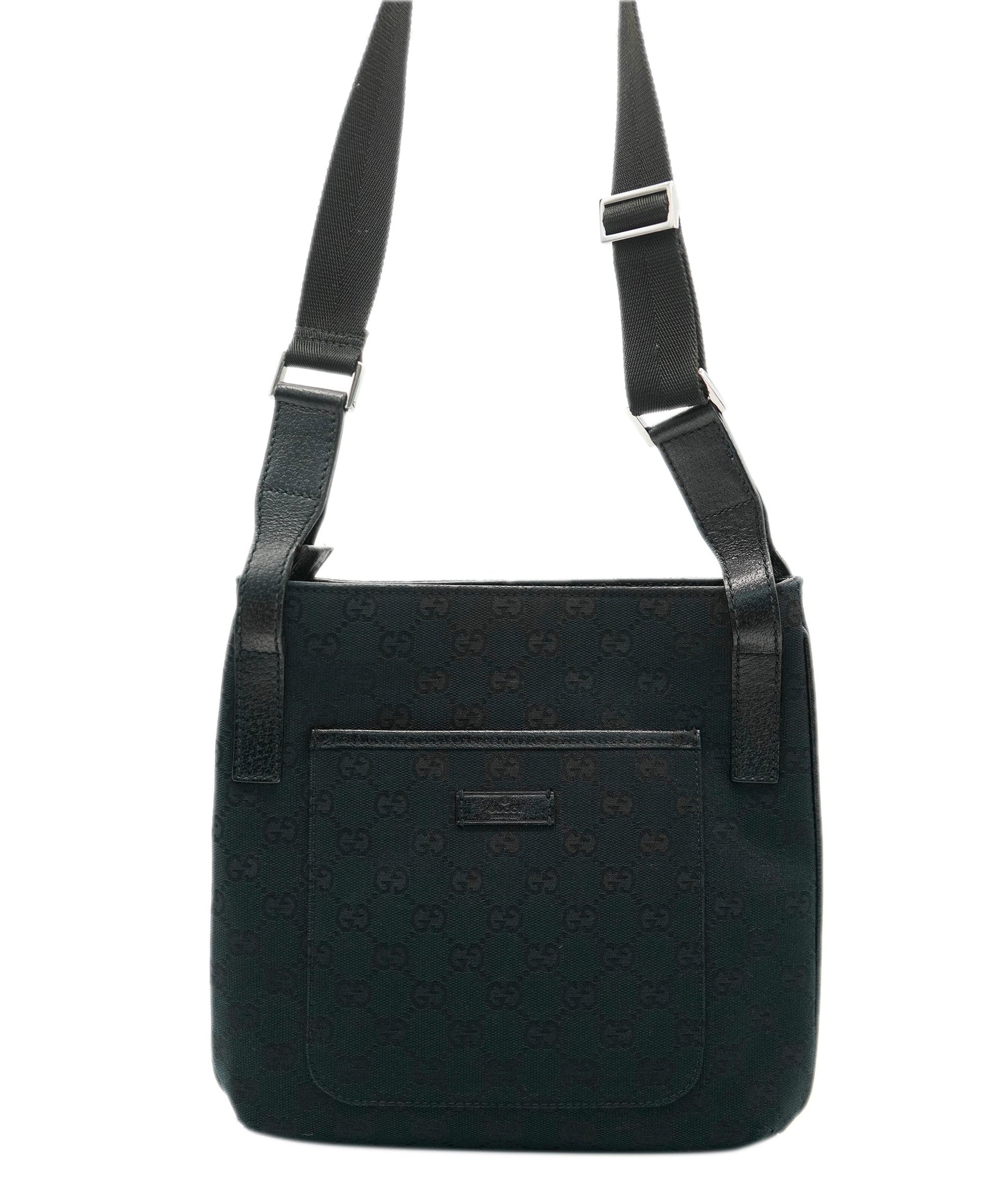 Gucci Lou Leather Canvas Crossbody