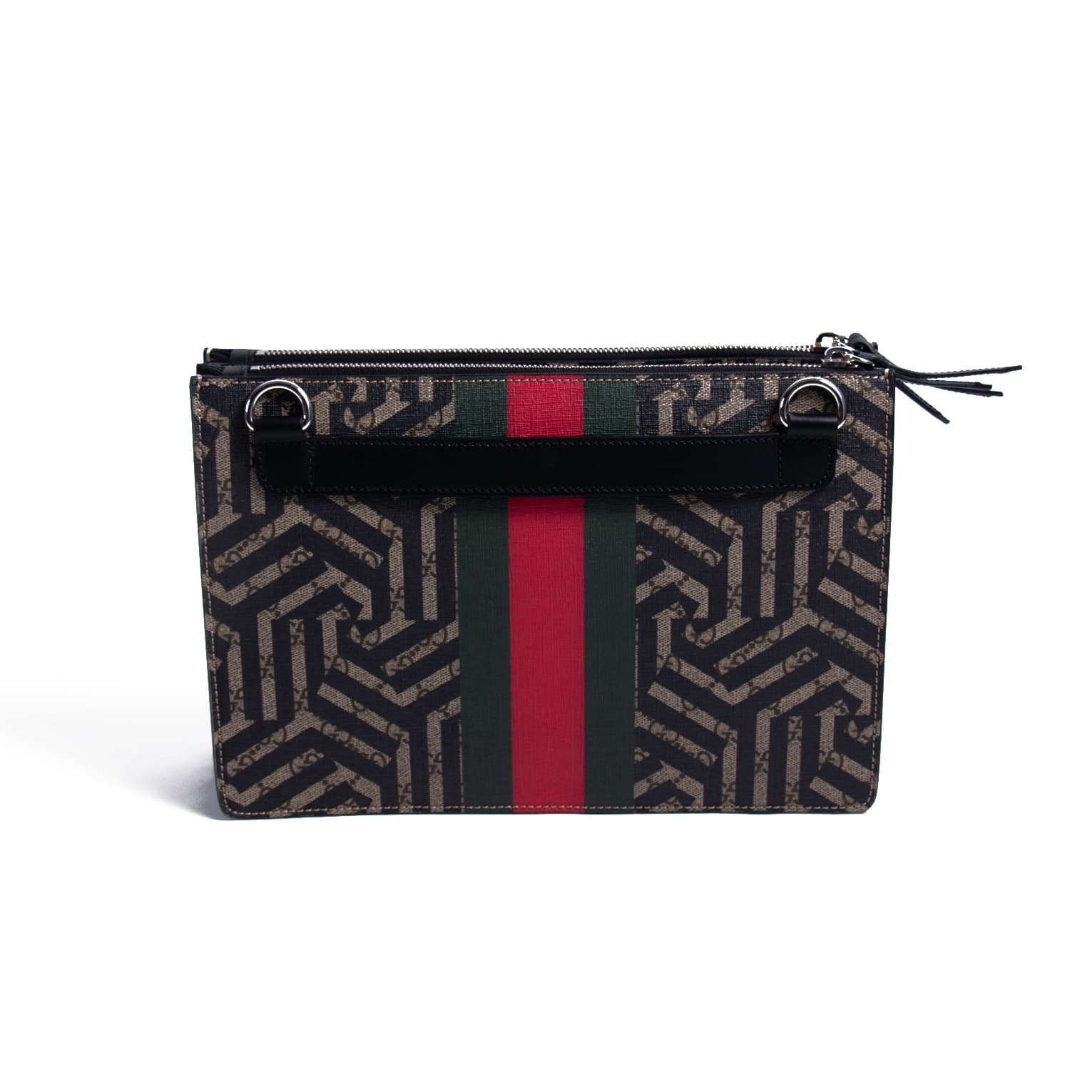 Gucci Web Leather Canvas Shoulder Bag Style 1