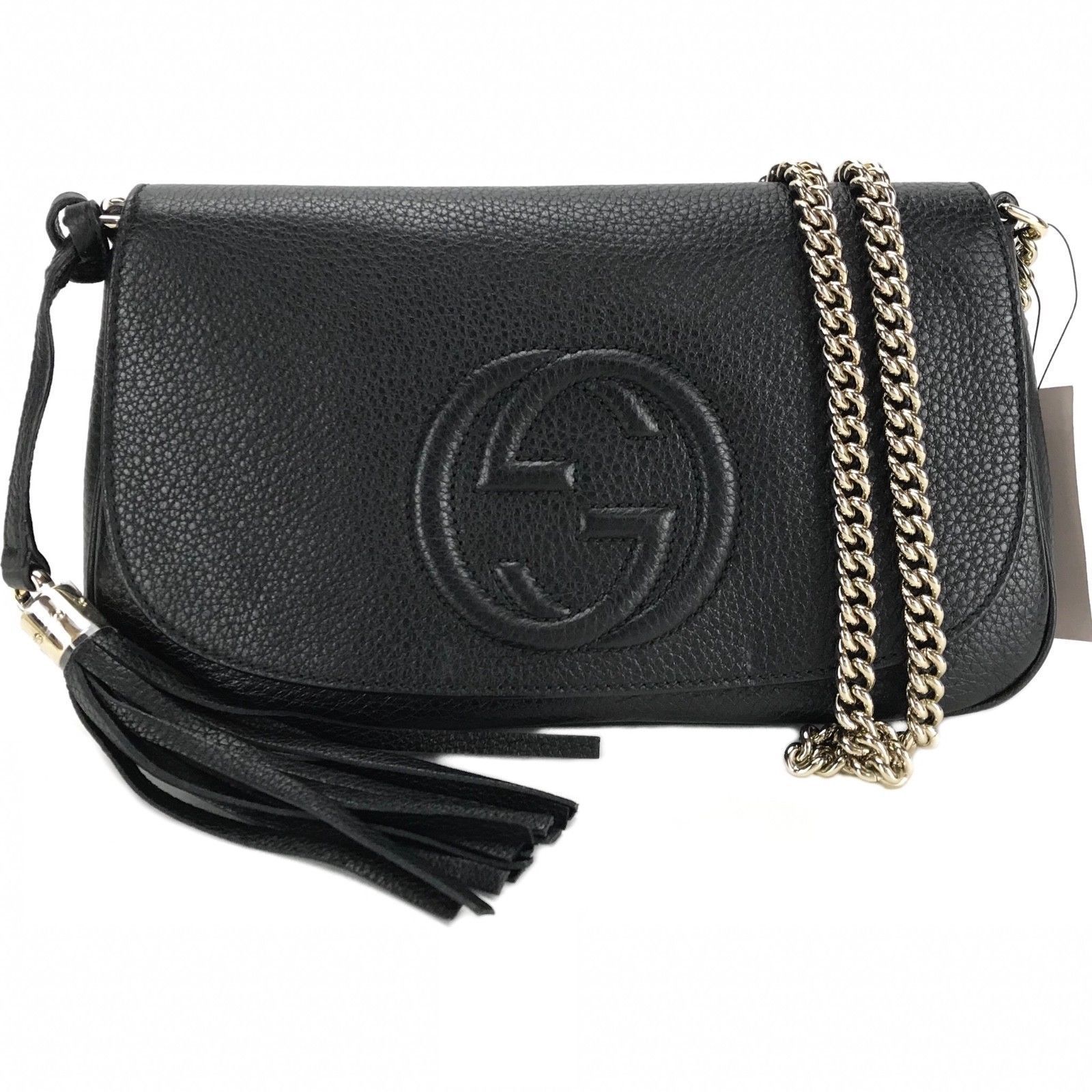 Gucci Monogram Chain Leather Crossbody
