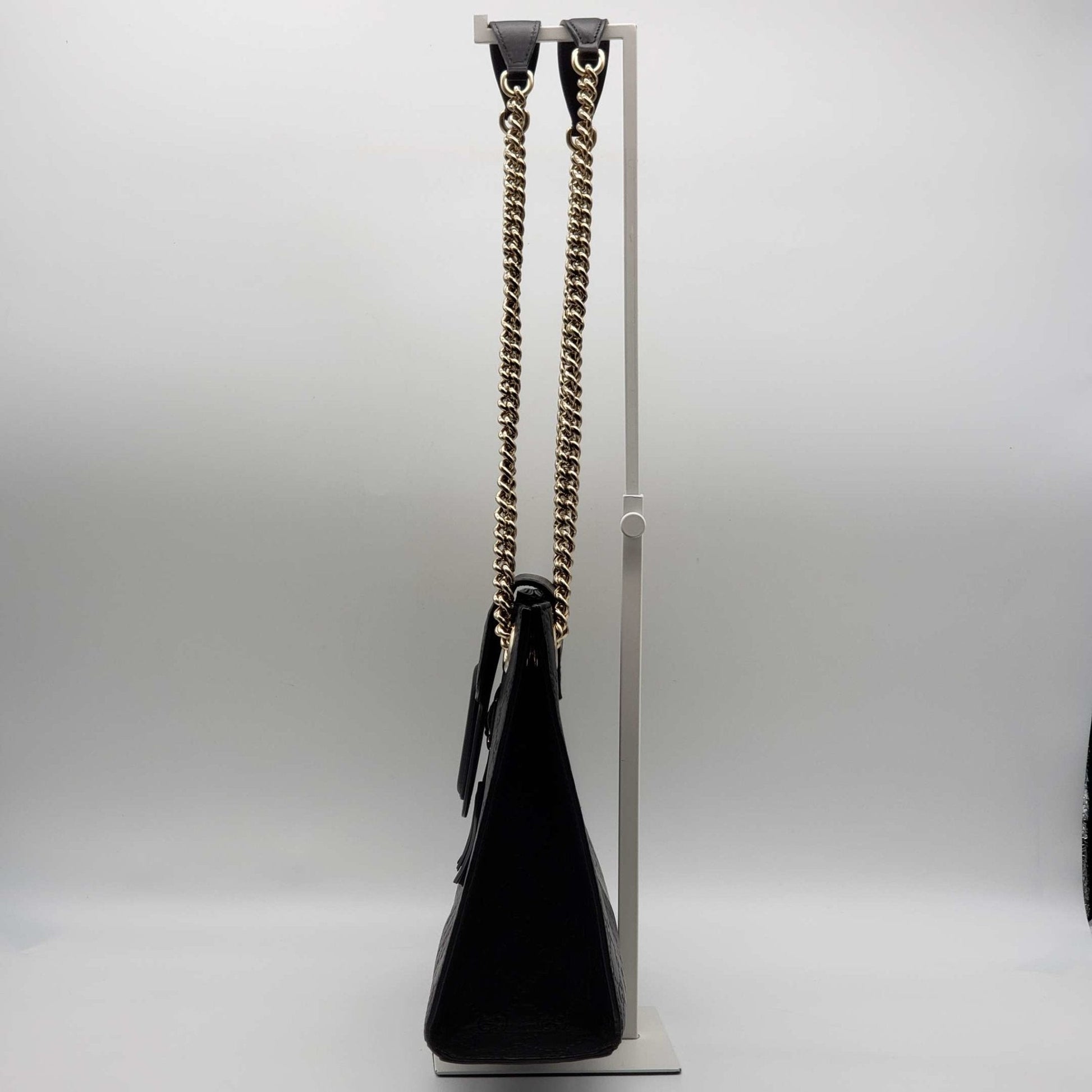 Gucci Guccissima Black Shoulder Bag Style 1