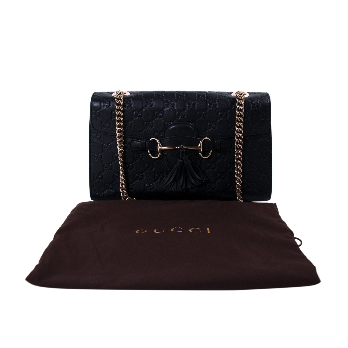 Gucci Guccissima Leather Chain Shoulder Bag Style 2