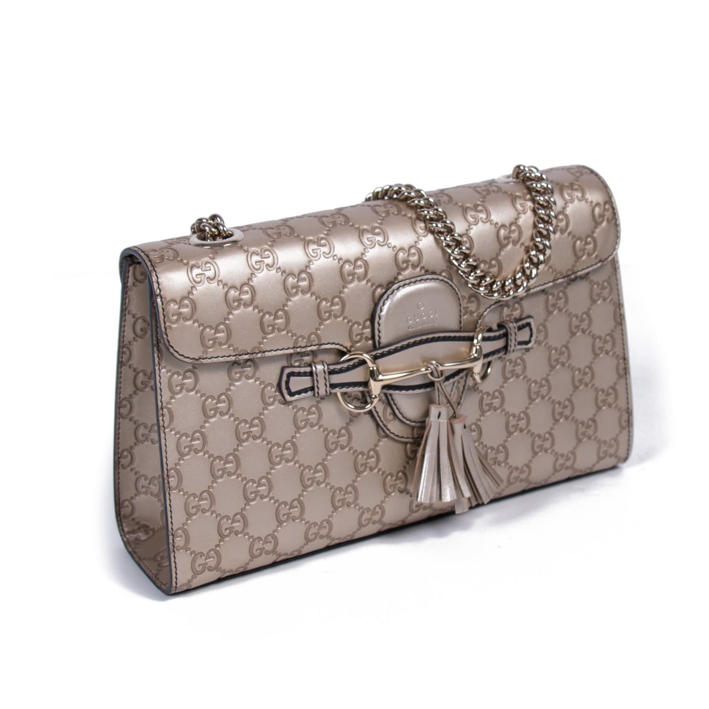 Gucci Leather Metallic Shoulder Bag Style 1