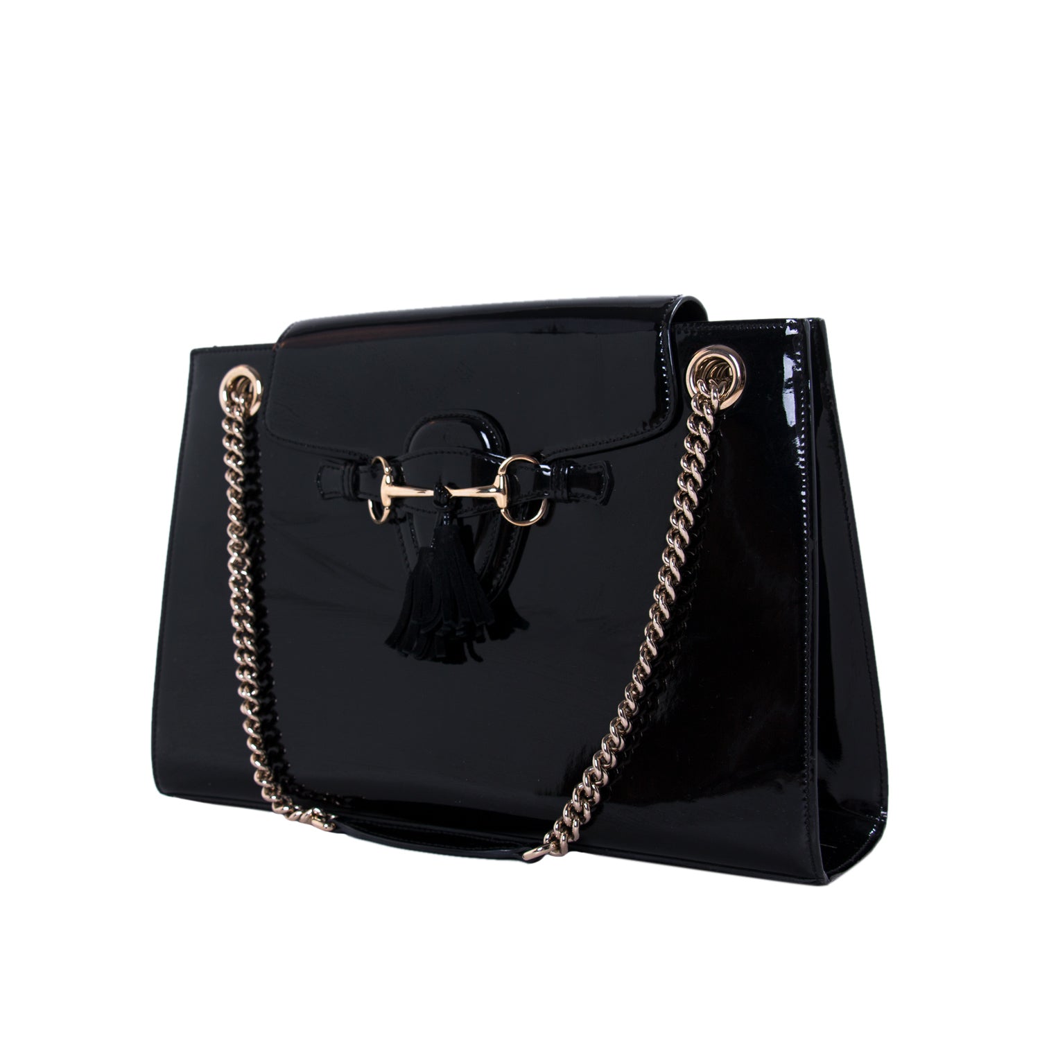 Gucci Leather Patent Leather Shoulder Bag Style 1