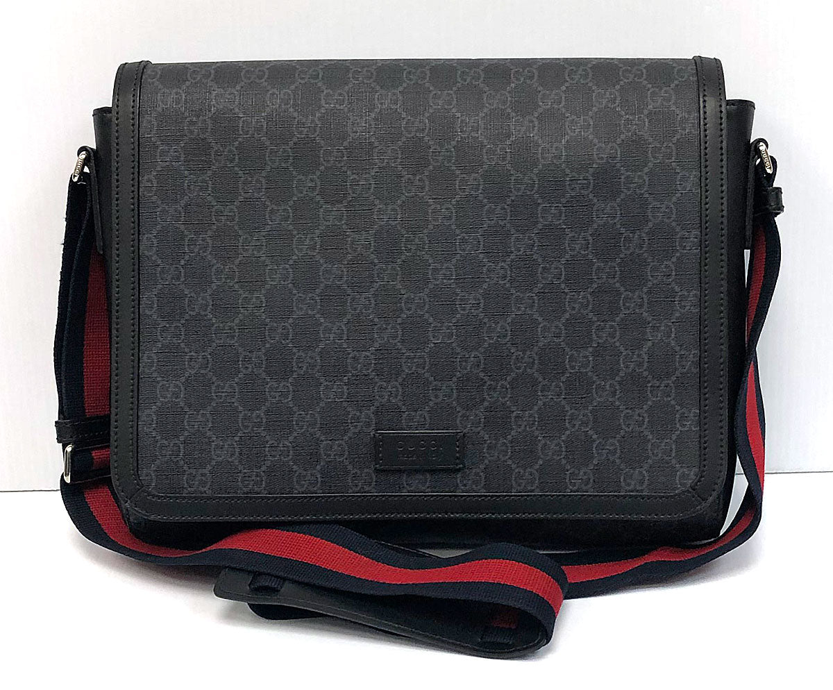 Gucci Nylon Leather Canvas Shoulder Bag
