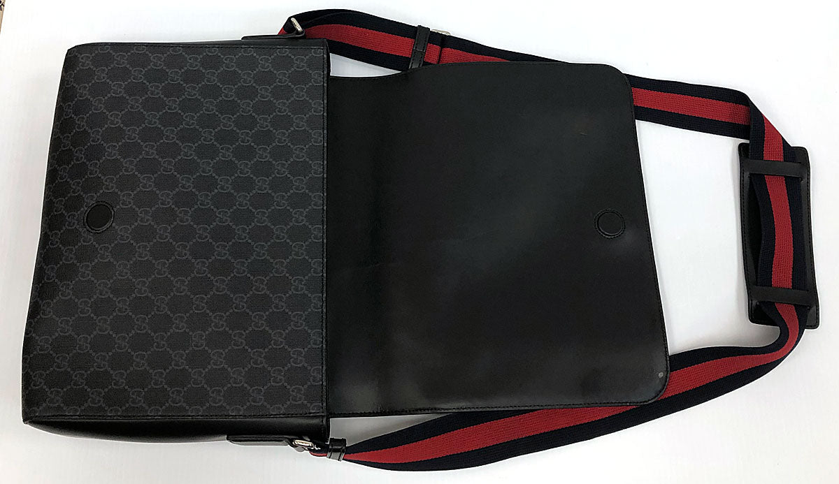 Gucci Nylon Leather Canvas Shoulder Bag