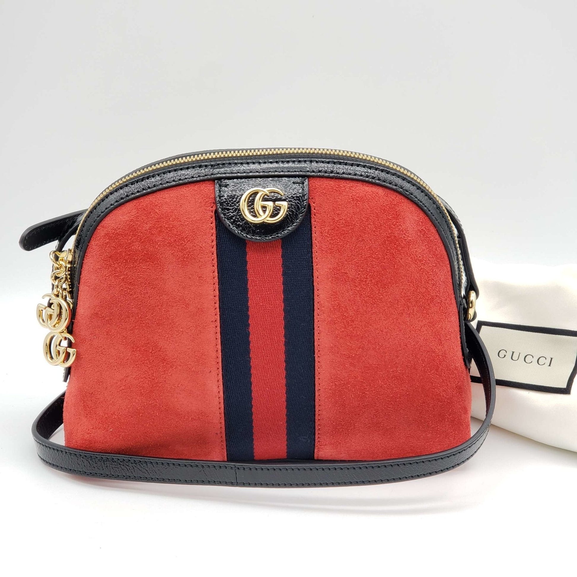 Gucci Ophidia Leather Suede Shoulder Bag