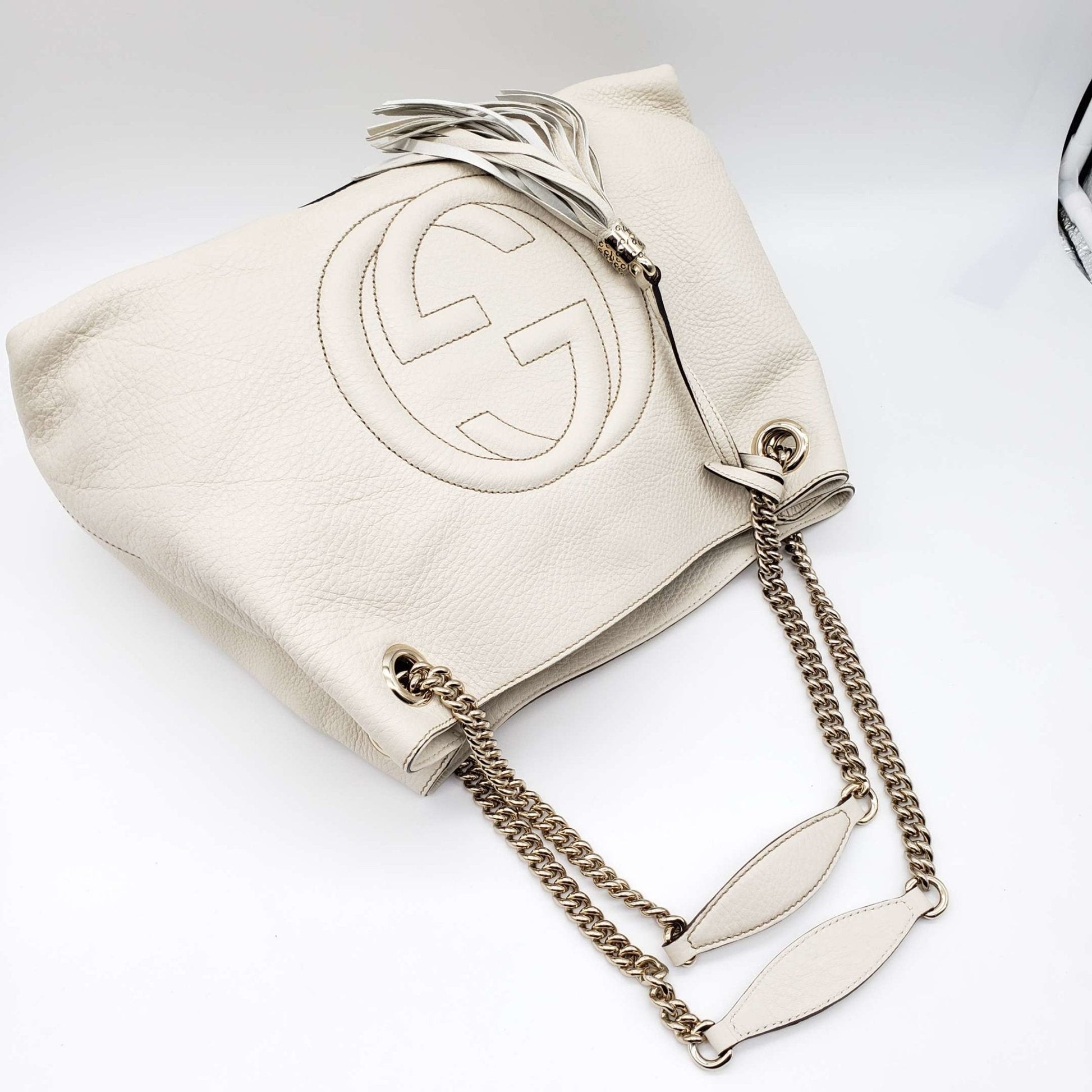 Gucci Soho White Chain Shoulder Bag