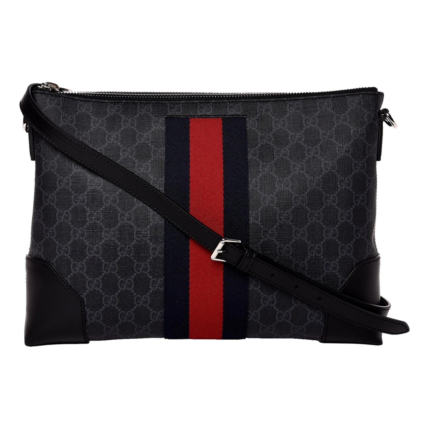 Gucci Monogram Nylon Leather Canvas Crossbody