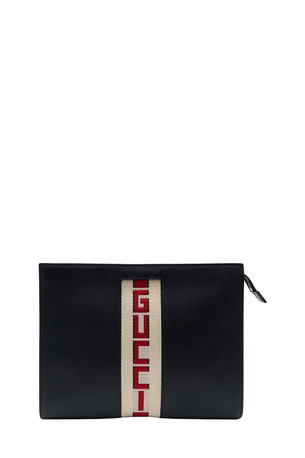 Gucci Leather Top Handle Clutch