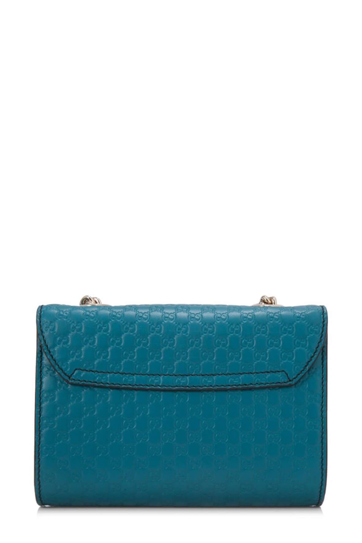 Gucci Guccissima Blue Leather Chain Crossbody