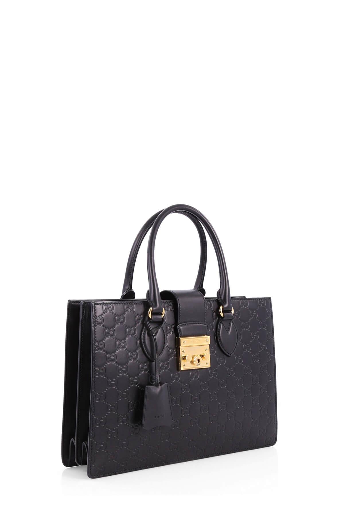 Gucci Guccissima Black Leather Tote Style 3