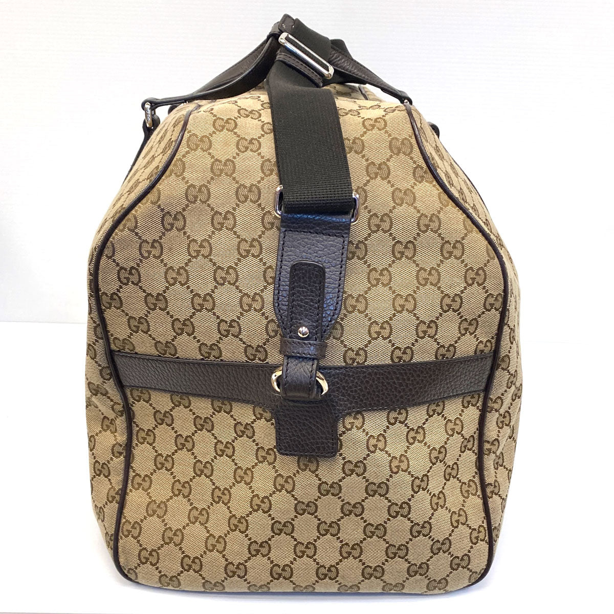 Gucci Nylon Leather Canvas Shoulder Bag