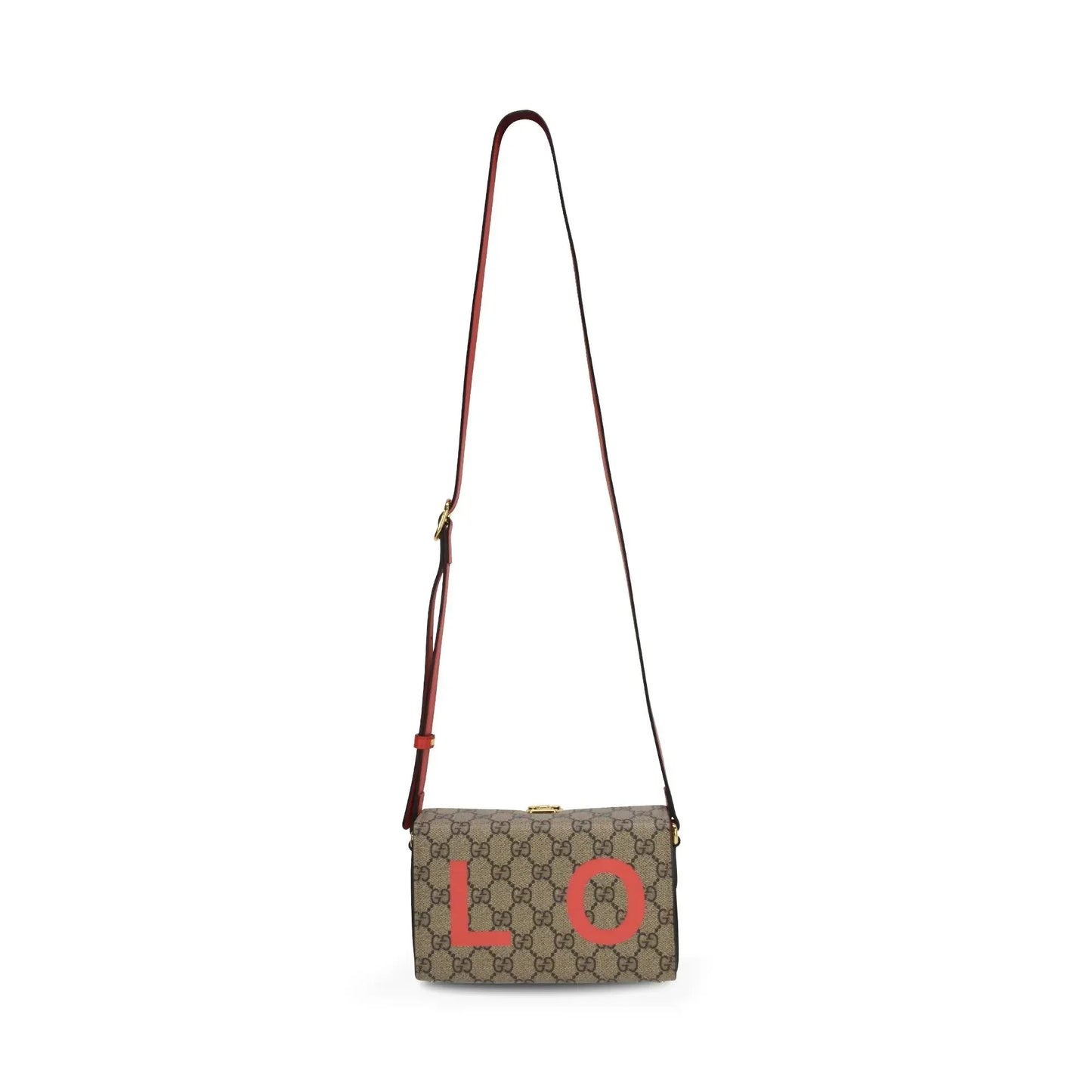 Gucci Monogram Leather Canvas Shoulder Bag