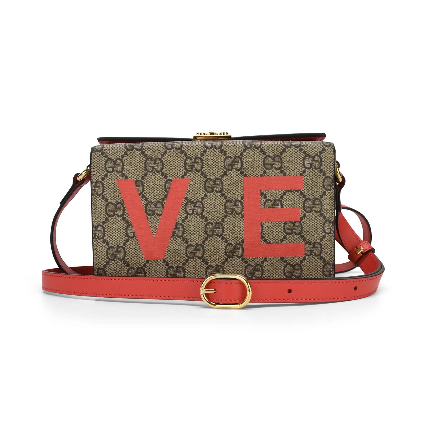 Gucci Monogram Leather Canvas Shoulder Bag