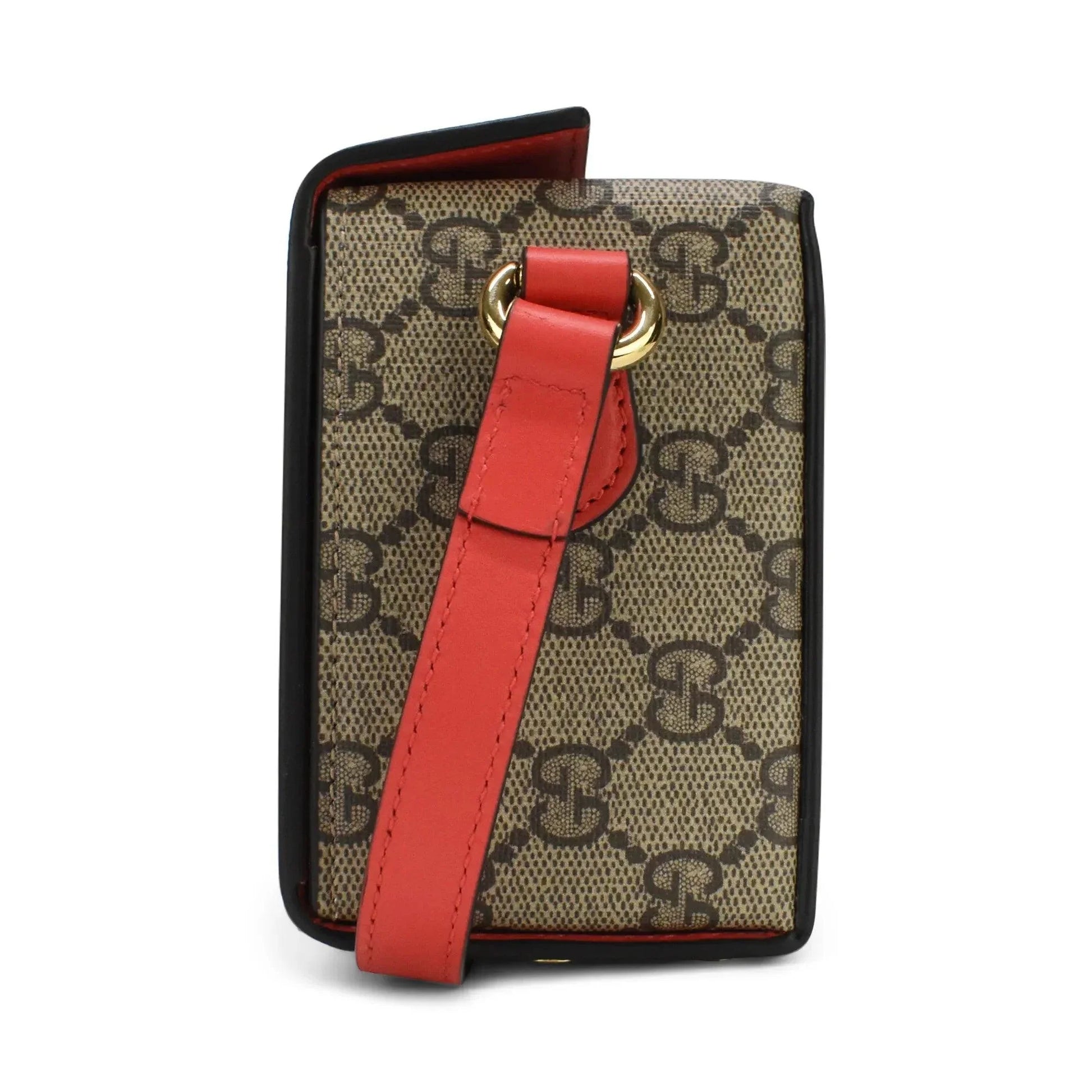 Gucci Monogram Leather Canvas Shoulder Bag