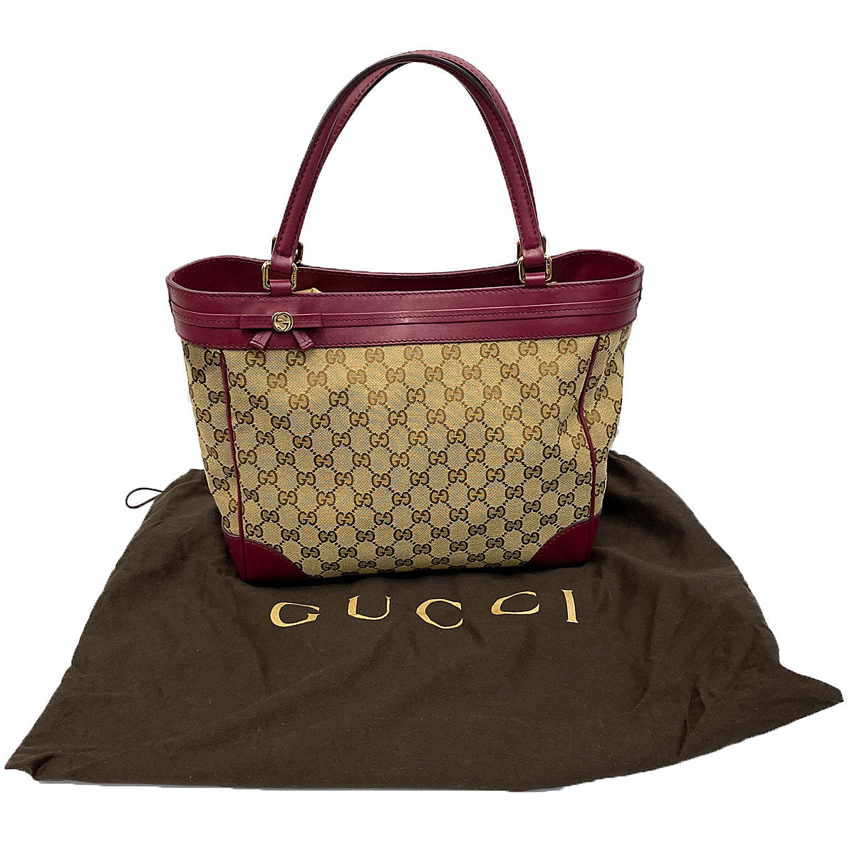 Gucci Leather Canvas Tote